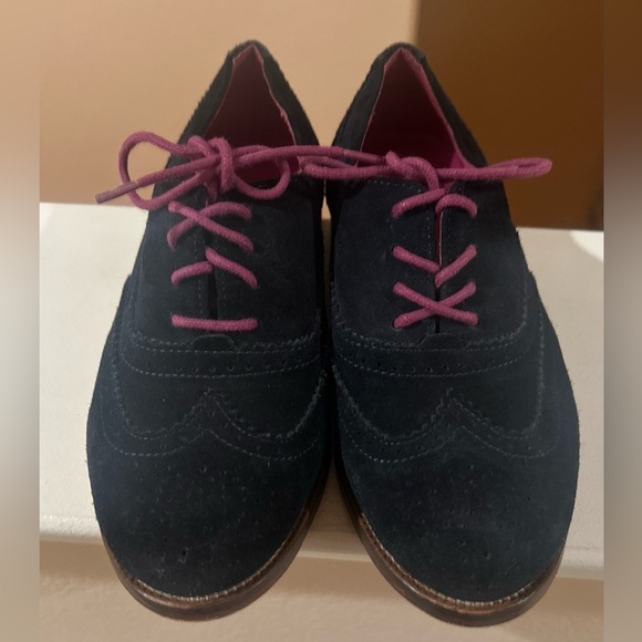 Women’s‎ BODEN Blue Leather Suede Oxfords. Size 36 (US 5.5). - Picture 1 of 14